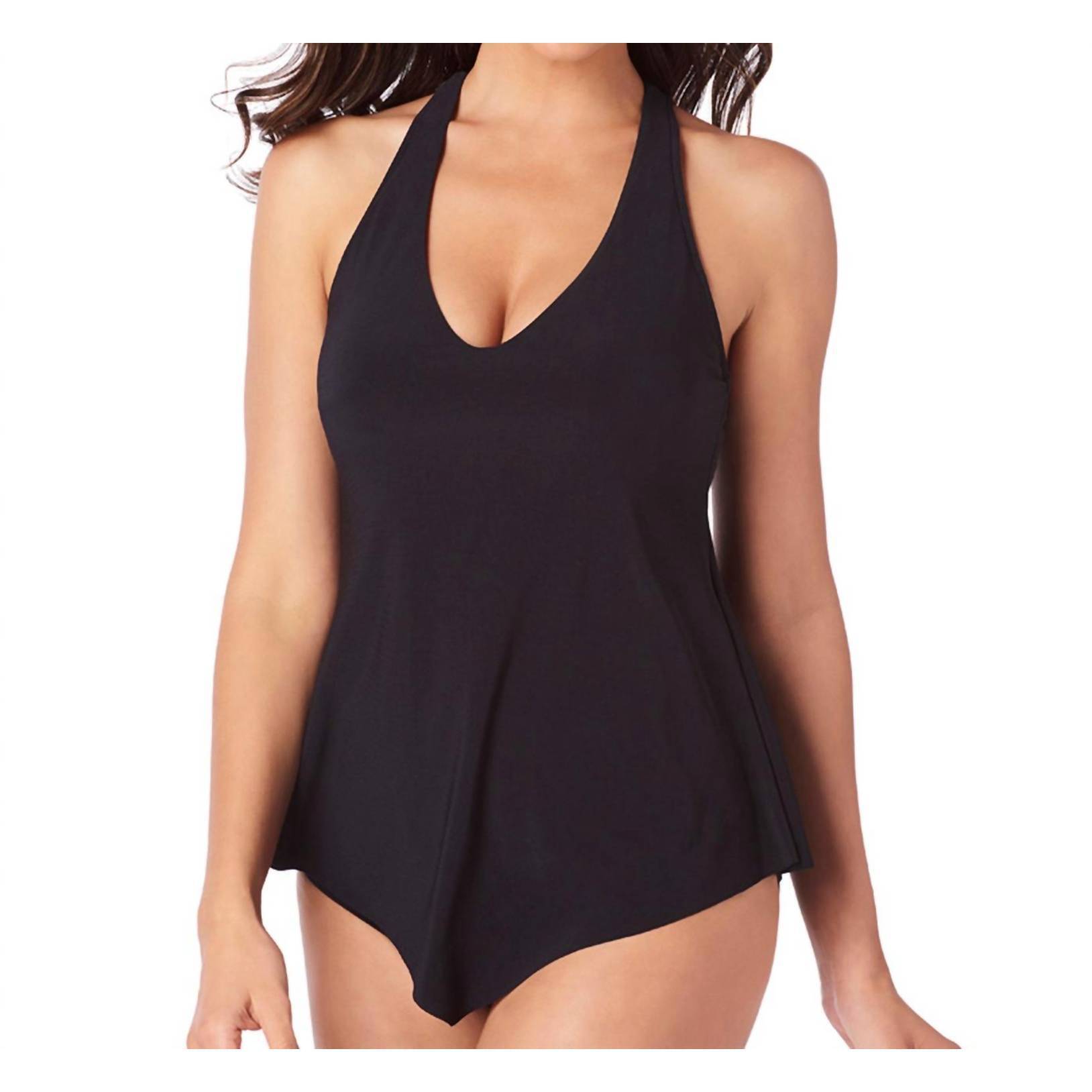 New Magicsuit Dd-Cup Taylor Racerback Underwire Tankini Top In Black